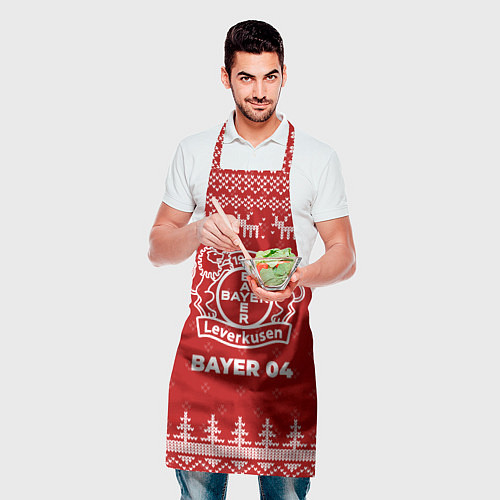 Фартук Новогодний Bayer 04 с оленями / 3D-принт – фото 2