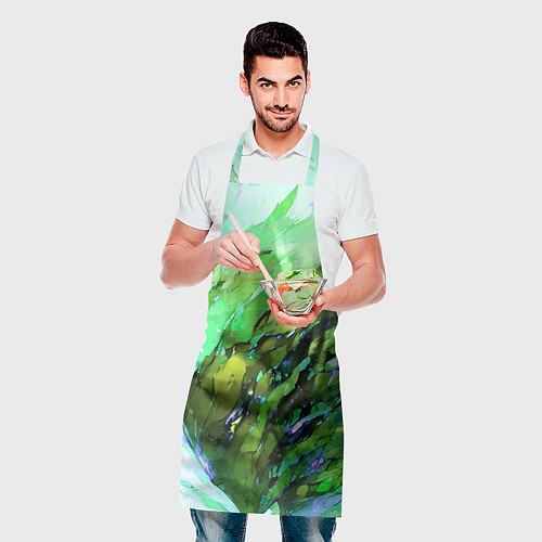 Фартук Зелёная абстракция / 3D-принт – фото 2
