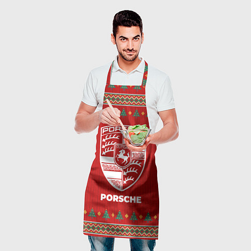 Фартук Porsche new year / 3D-принт – фото 2
