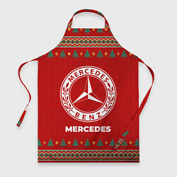 Фартук кулинарный Mercedes new year, цвет: 3D-принт