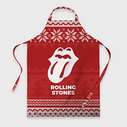 Фартук кулинарный Новогодний Rolling Stones, цвет: 3D-принт