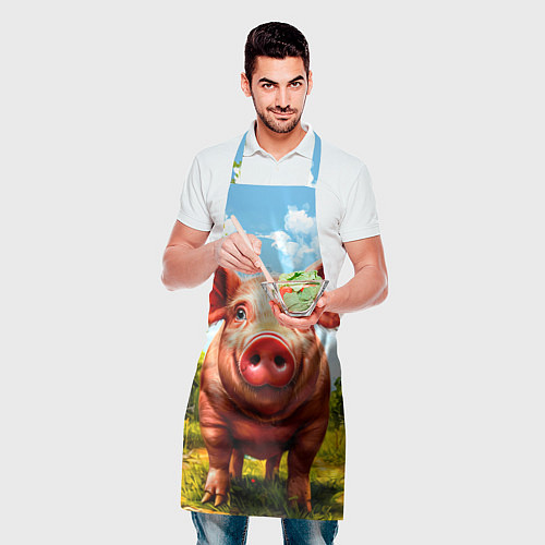 Фартук Свинка в деревне / 3D-принт – фото 2