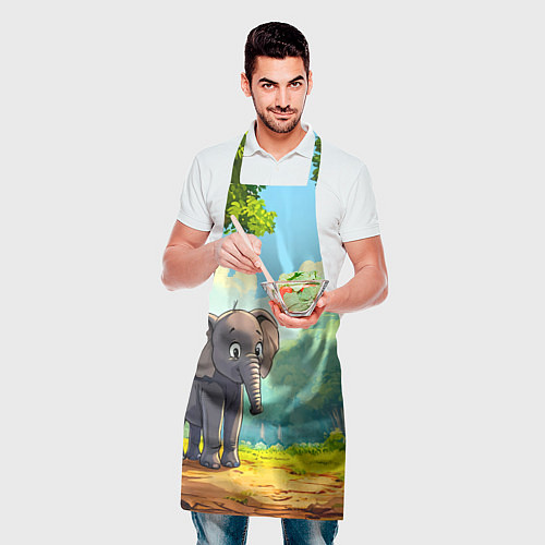Фартук Слоненок в лесу / 3D-принт – фото 2