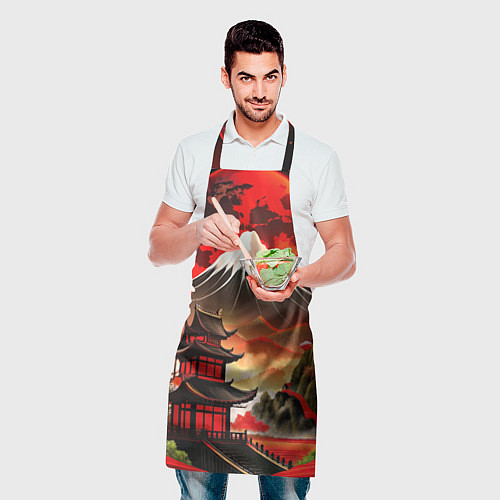 Фартук Коллаж Японской природы / 3D-принт – фото 2