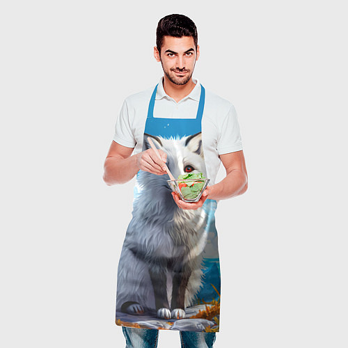 Фартук Песец в зимних горах / 3D-принт – фото 2