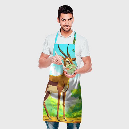 Фартук Газель в лесу / 3D-принт – фото 2