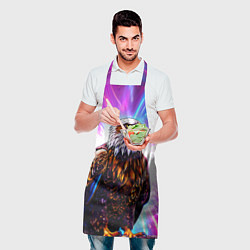 Фартук кулинарный Орел в неоновых огнях, цвет: 3D-принт — фото 2