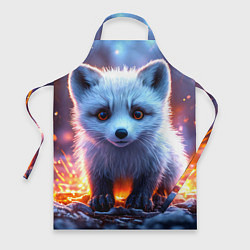 Фартук кулинарный Песец в искрах, цвет: 3D-принт