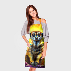 Фартук кулинарный Сурикат в яркиз лучах солнца, цвет: 3D-принт — фото 2