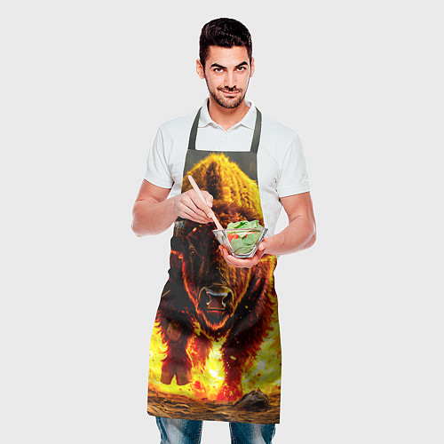 Фартук Буйвол в огне / 3D-принт – фото 2