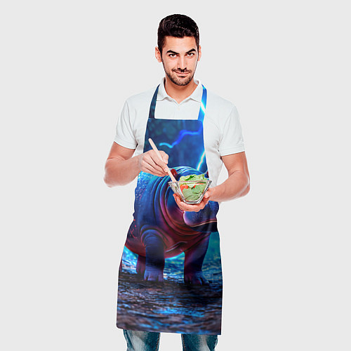 Фартук Бегемот в разрядах молний / 3D-принт – фото 2