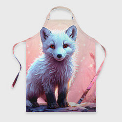 Фартук кулинарный Песец в розовом лесу, цвет: 3D-принт