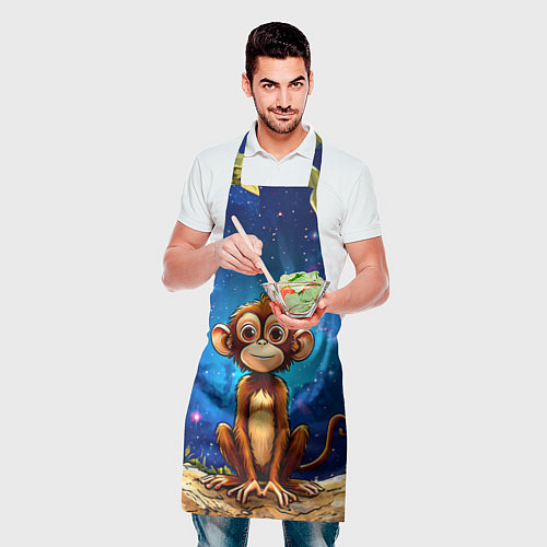 Фартук Обезьянка в звездную ночь / 3D-принт – фото 2