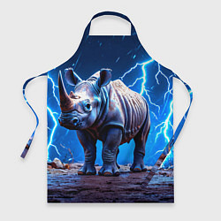 Фартук кулинарный Носорог в разрядах молнии, цвет: 3D-принт