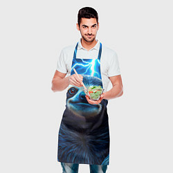 Фартук кулинарный Ленивец в разрядах молний, цвет: 3D-принт — фото 2