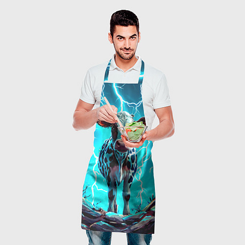 Фартук Корова в разрядах молнии / 3D-принт – фото 2