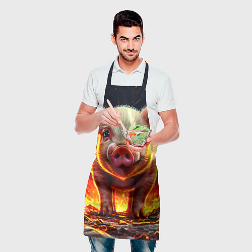 Фартук Свинка в огне / 3D-принт – фото 2
