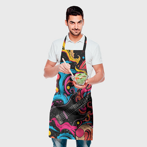 Фартук Psychedelic abstract guitar / 3D-принт – фото 2