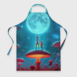 Фартук Рик и Морти в стране неоновых гигантских грибов