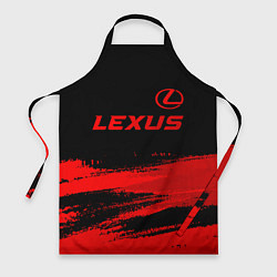 Фартук кулинарный Lexus - red gradient посередине, цвет: 3D-принт