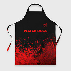 Фартук кулинарный Watch Dogs - red gradient посередине, цвет: 3D-принт