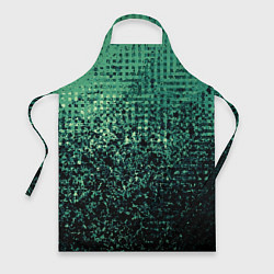 Фартук Чёрно-зелёный абстракция с пятнами