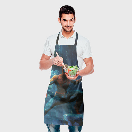 Фартук Человек - паук в ночном городе / 3D-принт – фото 2