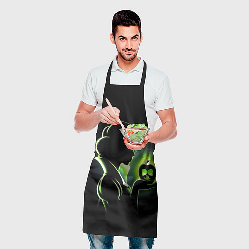 Фартук Белоснежка и яблоко - силуэт крупно / 3D-принт – фото 2