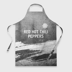 Фартук кулинарный Red Hot Chili Peppers - grey gradient посередине, цвет: 3D-принт