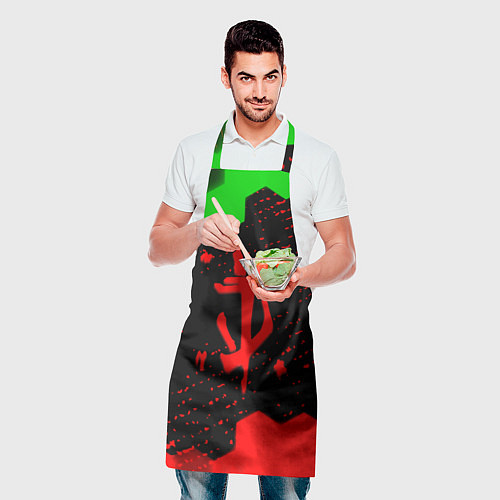 Фартук Doom лого соты текстура / 3D-принт – фото 2