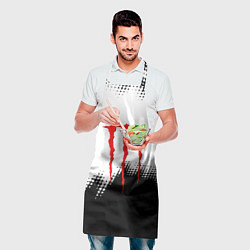 Фартук кулинарный Monster energy чёрно белые краски, цвет: 3D-принт — фото 2