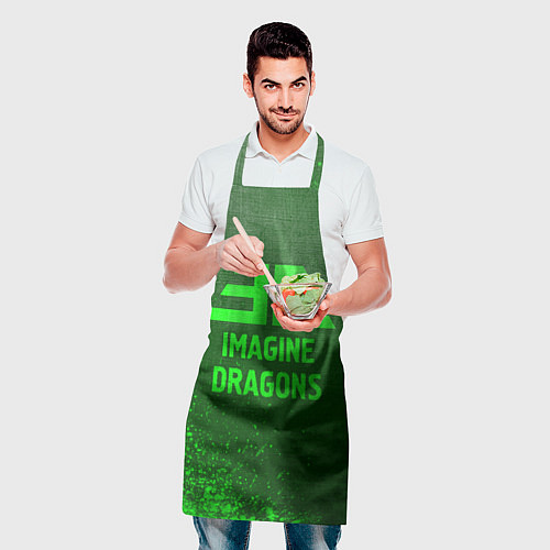 Фартук Imagine Dragons - green gradient / 3D-принт – фото 2