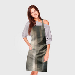 Фартук кулинарный Размытые серо-бежевые полосы, цвет: 3D-принт — фото 2