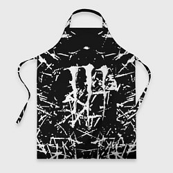 Фартук кулинарный Monster energy белые штрихи краско, цвет: 3D-принт