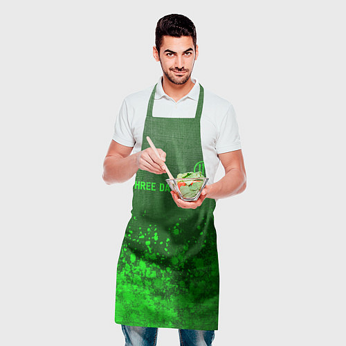 Фартук Three Days Grace - green gradient посередине / 3D-принт – фото 2