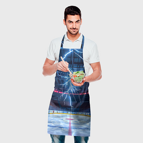 Фартук Удар молнии в хоккейную площадку / 3D-принт – фото 2