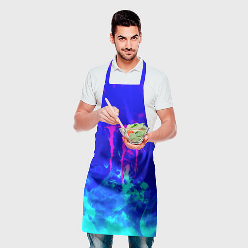 Фартук Monster energy дым неоновый / 3D-принт – фото 2