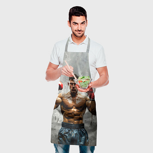 Фартук Боксер на сером / 3D-принт – фото 2
