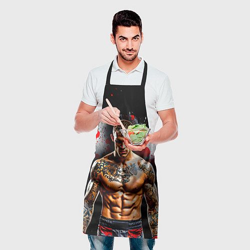 Фартук Дастин Порье на черном / 3D-принт – фото 2