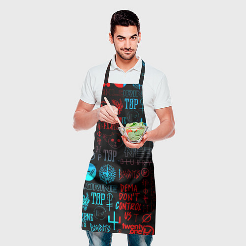 Фартук Twenty one pilots rock pattern / 3D-принт – фото 2