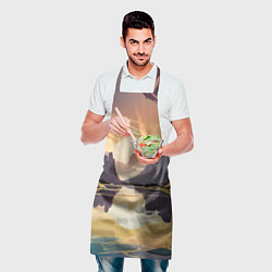 Фартук кулинарный Рассвет над горным озером, цвет: 3D-принт — фото 2