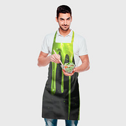 Фартук кулинарный Слизь зеленая текстура, цвет: 3D-принт — фото 2