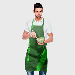 Фартук кулинарный Need for Speed - green gradient вертикально, цвет: 3D-принт — фото 2