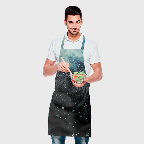 Фартук Черно-синий текстурный фон / 3D-принт – фото 2