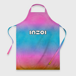 Фартук кулинарный Inzoi розово-голубой фон, цвет: 3D-принт