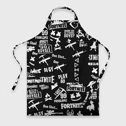 Фартук кулинарный Черно белые логотипы игр, цвет: 3D-принт