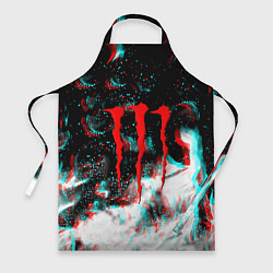 Фартук Monster energy огонь глитч