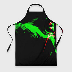 Фартук Color black green red