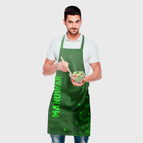 Фартук Manowar - green gradient вертикально / 3D-принт – фото 2