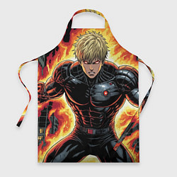 Фартук кулинарный Генос в огне, цвет: 3D-принт